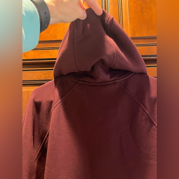 ATHLETA “Steady State” Crop Sweatshirt Hoodie Maroon Oversized - S - Picture 6 of 8